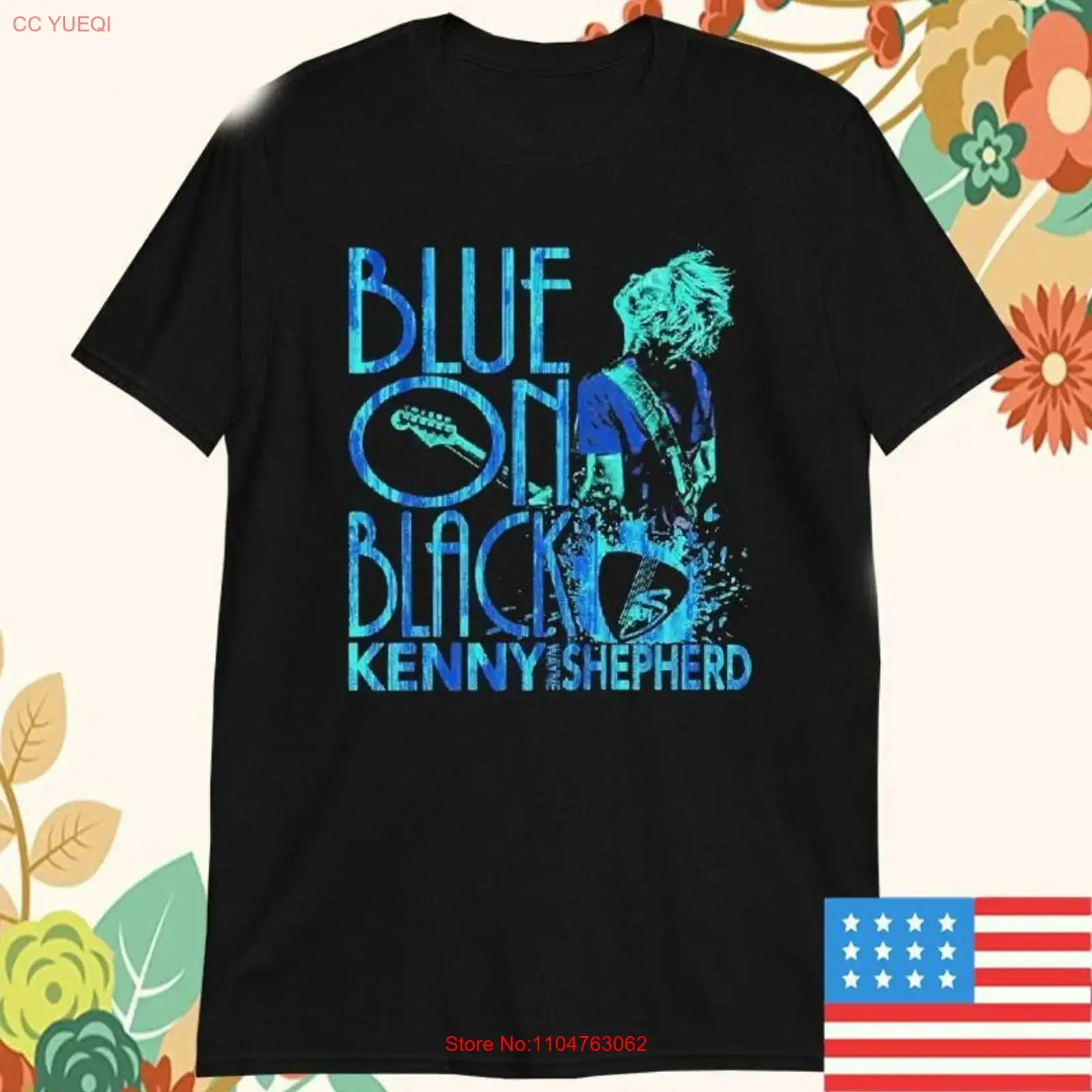 Kenny Wayne Shepherd Blue On Black T shirt size S 5XL BN4749 vintage Washed fashion Stretched designer clothes Versatile