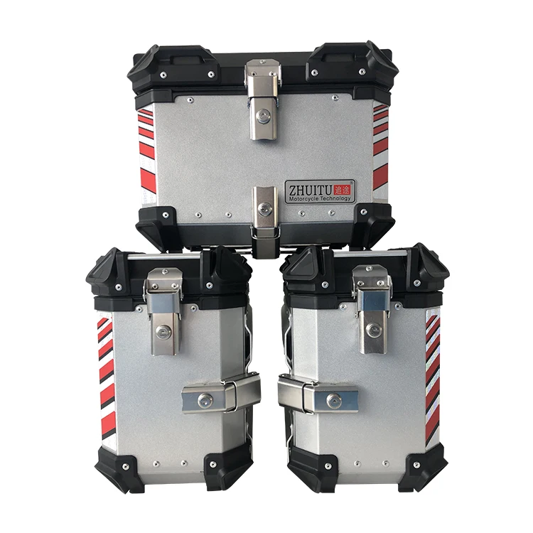 

ZHUITU Storage Box Cover Gair Motorcycle Abs Panniers Dispatch Tool Courier Fuse Box Aluminium Motorcycle Side Box