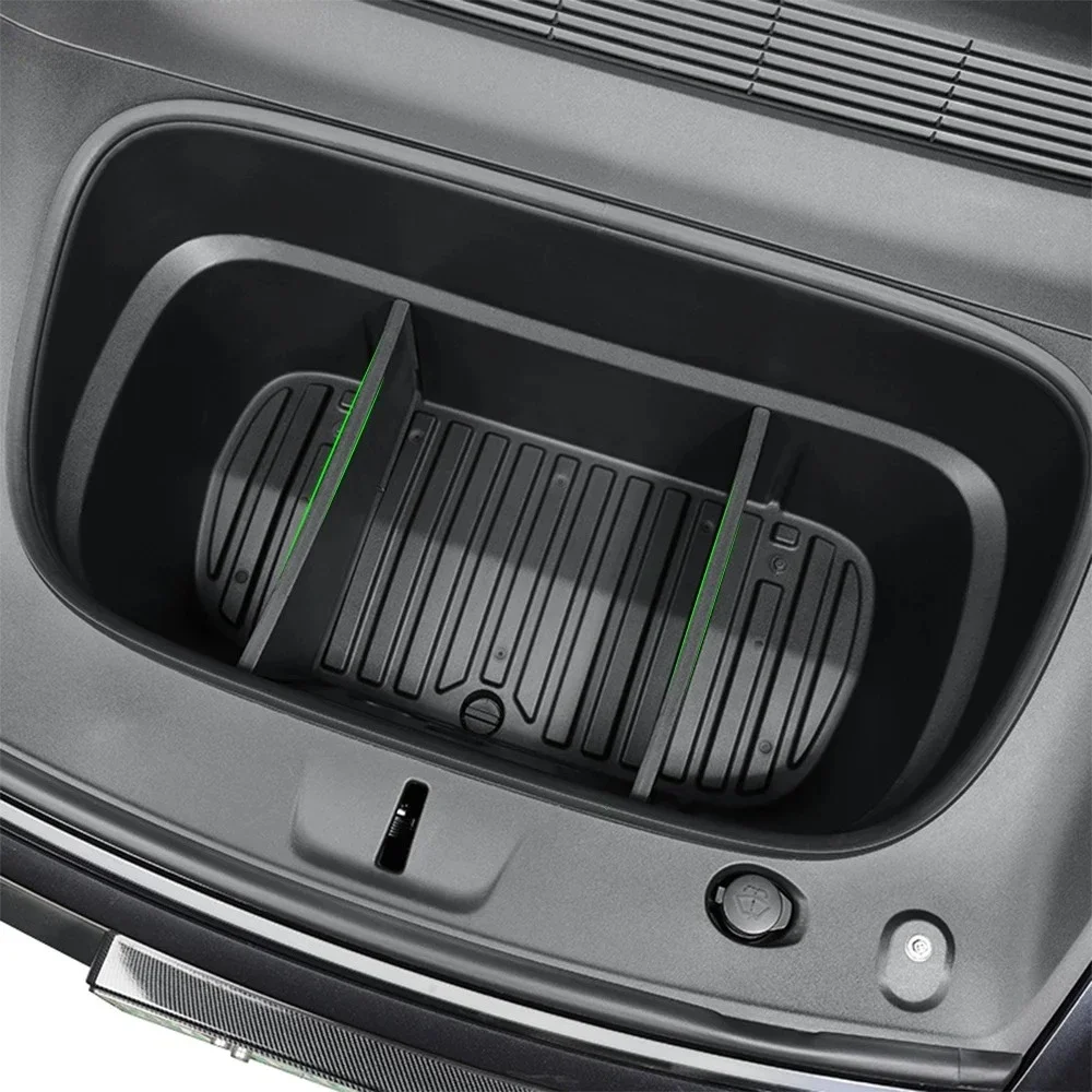 Front Trunk Cover Roller Curtain Trunk Partition Organizer Divider Baffle Cargo Cover Protector Board For Tesla Model Y Juniper