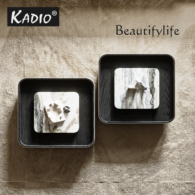 Italian modern light luxury/Picasso natural luxury stone/designer high-end square marble coffee table