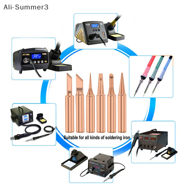 5 個はんだごてチップセット溶接機器アクセサリー鉛フリー純銅 900M-T-B はんだ付けステーション用