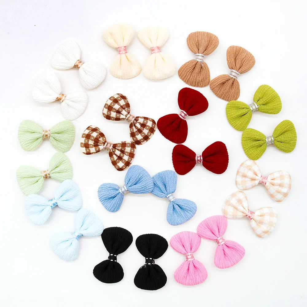 20PCS Cute Pet Dog Hairpin Cat Dog Solid Color Plaid Bow Hair Clips for Dogs Boutique Clips Dog Grooming Hair Accessories