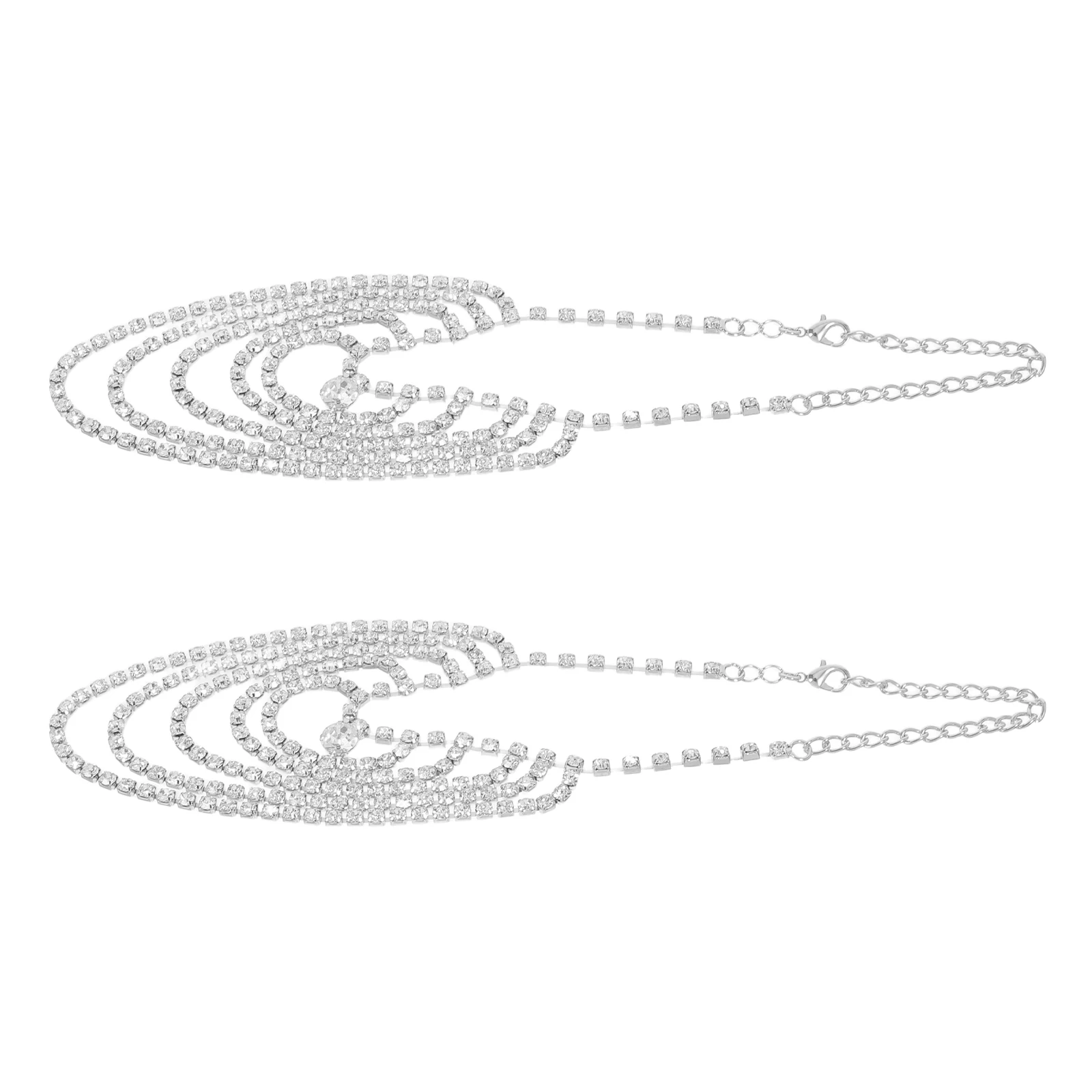 

Rhinestone Anklet Chain Decorate Braclets Bracelet Bracelets for Woman Alloy Anklets Miss Party