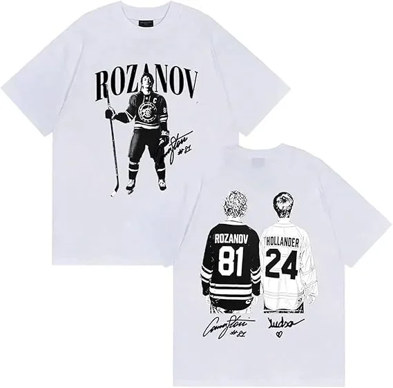 Movie Heated Rivalry Tshirt Retro Print Short Sleeve Loose Overshirt Hollander 24 Rozanov 81 Trendy T-Shirt