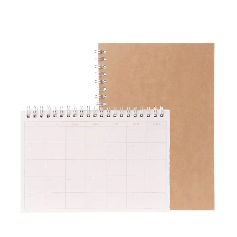 Planner Book Monthly Weekly  Agenda Schedule Blank  DIY Study Notebook D5QC