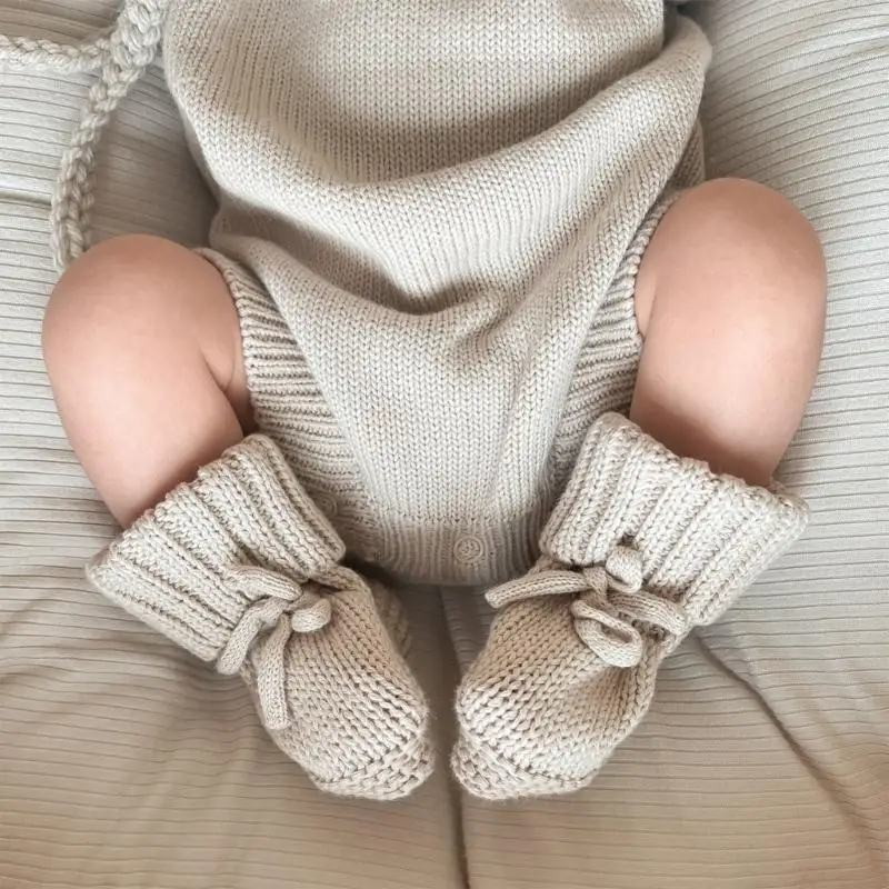 

Knitted Newborn Socks Baby Booties 0-6 Months Newborn Baby Shoes First Walkers A2UB