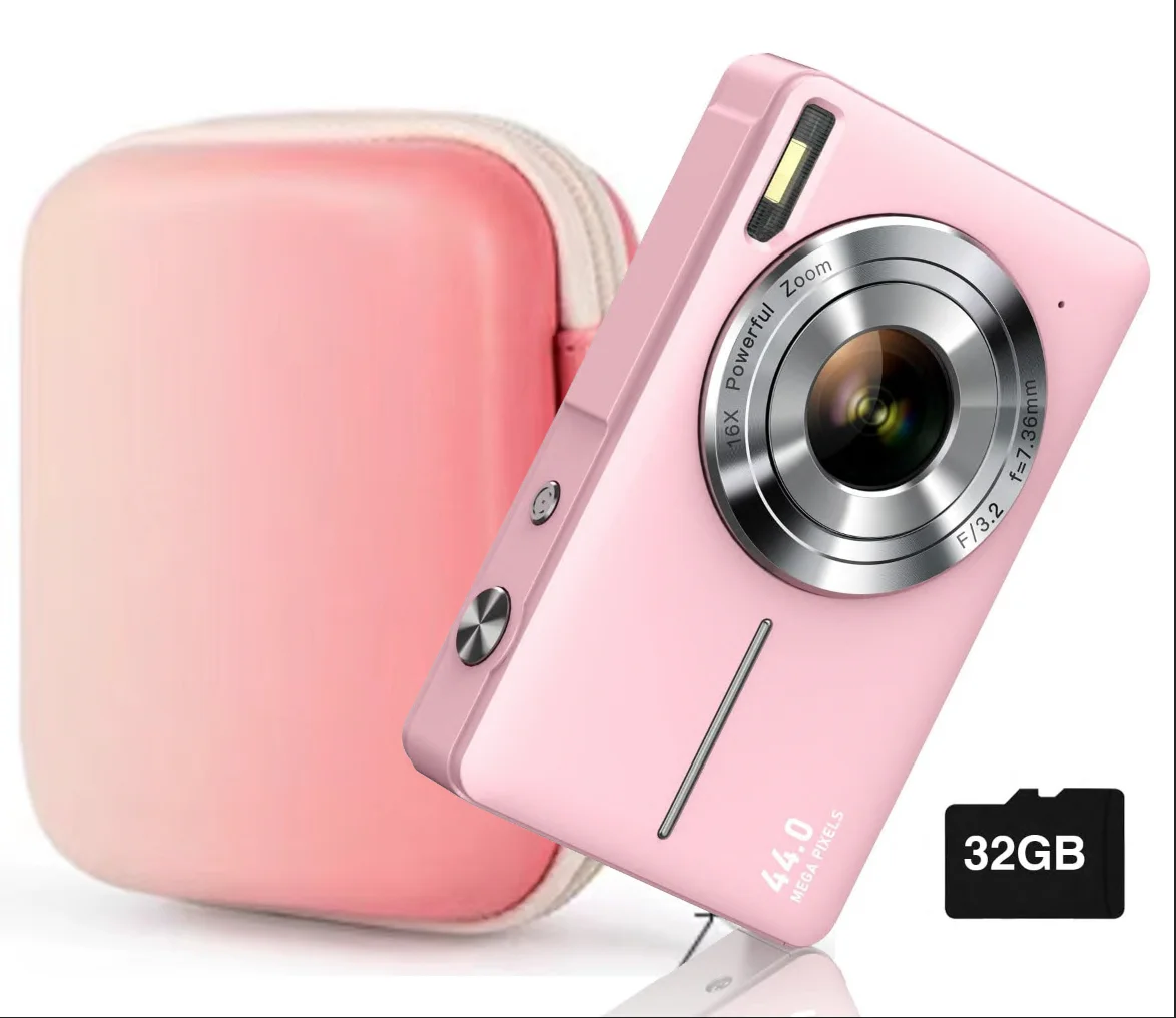 

Digital Camera, FHD 1080P Camera, Digital Point and Shoot Camera with 16X Zoom Anti-Shake, Compact Small Camera for Girls