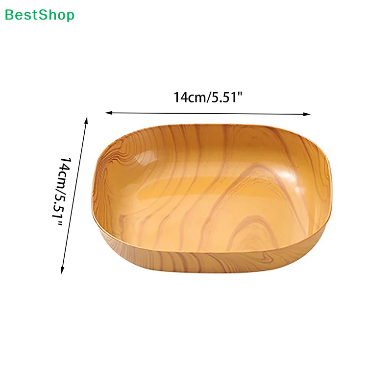 ★Creative Imitation Wood Plastic Snack Plate Vinegar Dish Home Sushi Breakfast Dried Fruit Snack Tray Bone Spitting Dish view 6