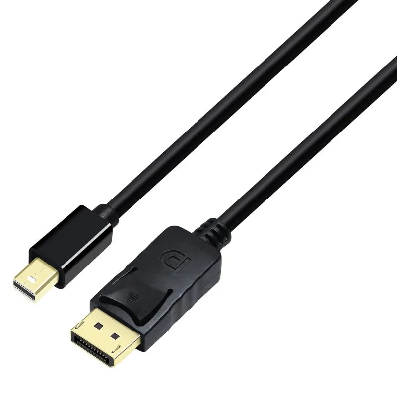 1.8m Black DP Male Cable Full 1080P 4K@60Hz Mini DisplayPort to DP Cable for HDTV Projector