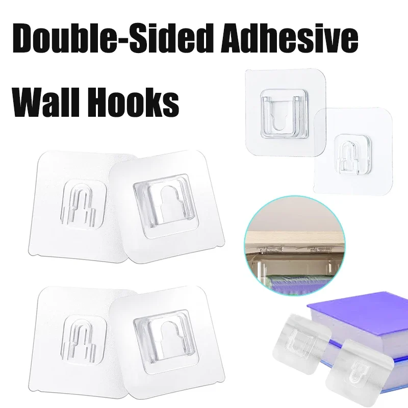 

5~20 set Strong Transparents Double Sided Adhesive Wall Hooks Hanger Suction Cup Sucker Hooks Bathroom Plug Socket Holders