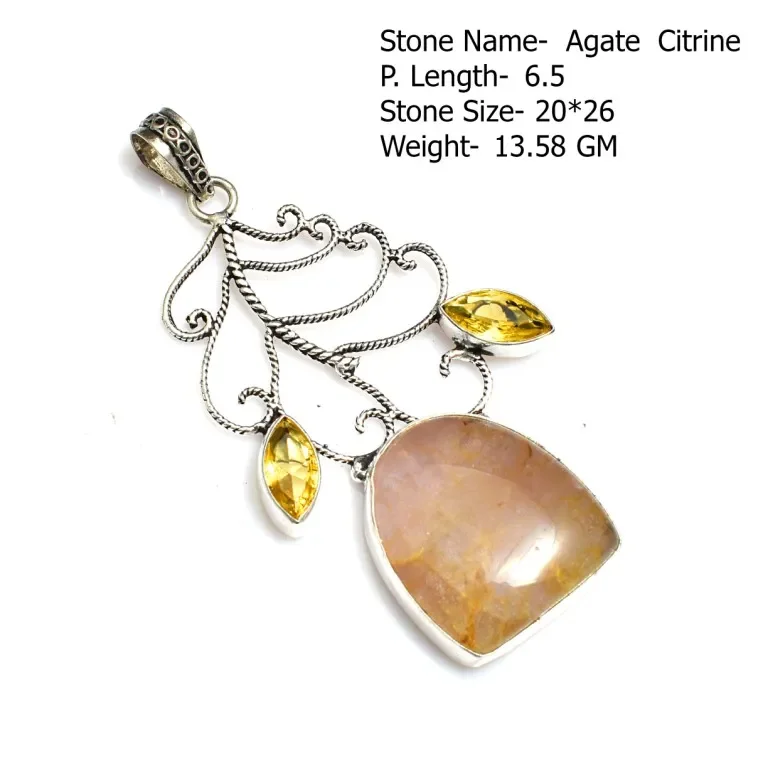 Genuine Picture Jasper  Pendant