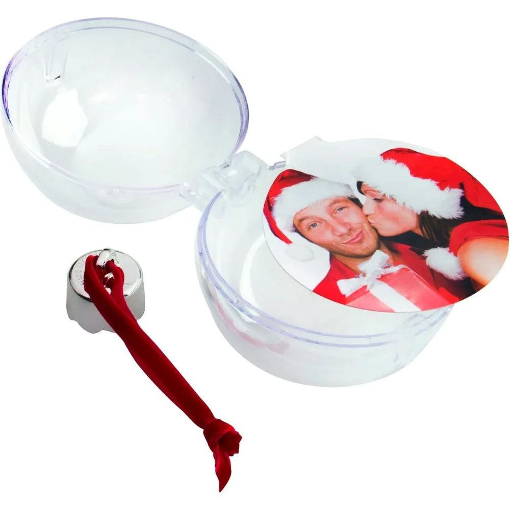 زينة عيد الميلاد DIY، كرات تزيين الصور - مجموعة من 24 قطعة #2