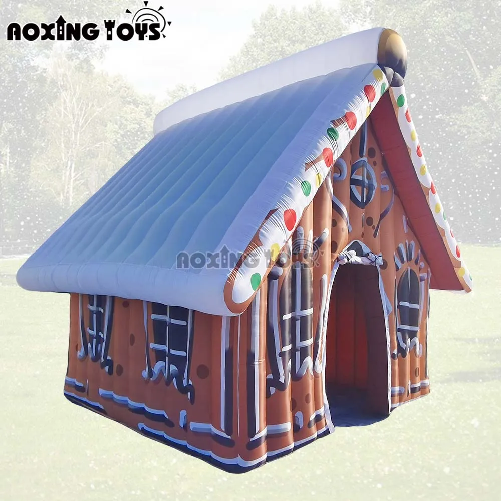 Giant Inflatable Christmas House Tent 4x3m with Blower for Holiday Event Advertising Outdoor Party Decoration