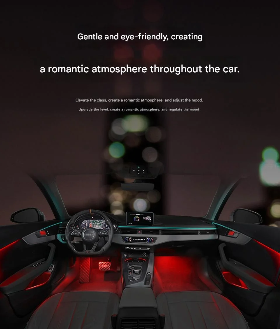 For Audi A4L A6L A3 A5 S3 Q3 Q5 Q5L Q7 Q8 RGB Chasing Car Interior Ambient Lights Kit Colors Dynamic Upgrade Lamps