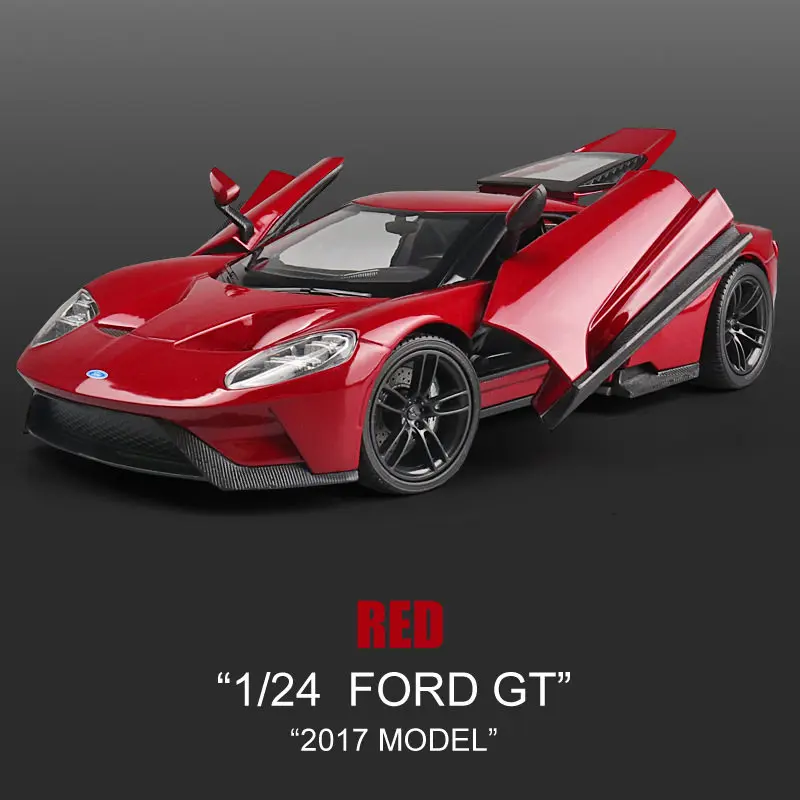 WELLY 1:24 Ford GT 2017 Supercar Alloy Car Diecasts & Toy Vehicles Car Model Miniature Scale Model Car Toys For Children