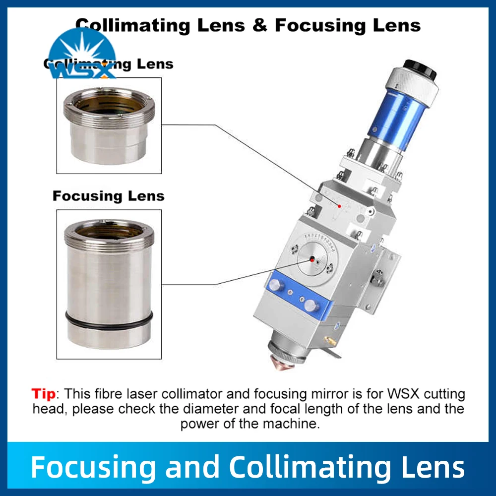 WSX Laser-Fokussierlinse mit Linsenhalter D30 D37 F100/150/200 Kollimationslinse für KC13 KC15 NC30 NC60 Laserschneidkopf – Detail 2