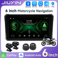 6 Inch Motorcycle 2K HD Multimedia Player GPS Navigation Wireless Carplay Android Auto IPX8 Waterproof Touch Screen Bluetooth