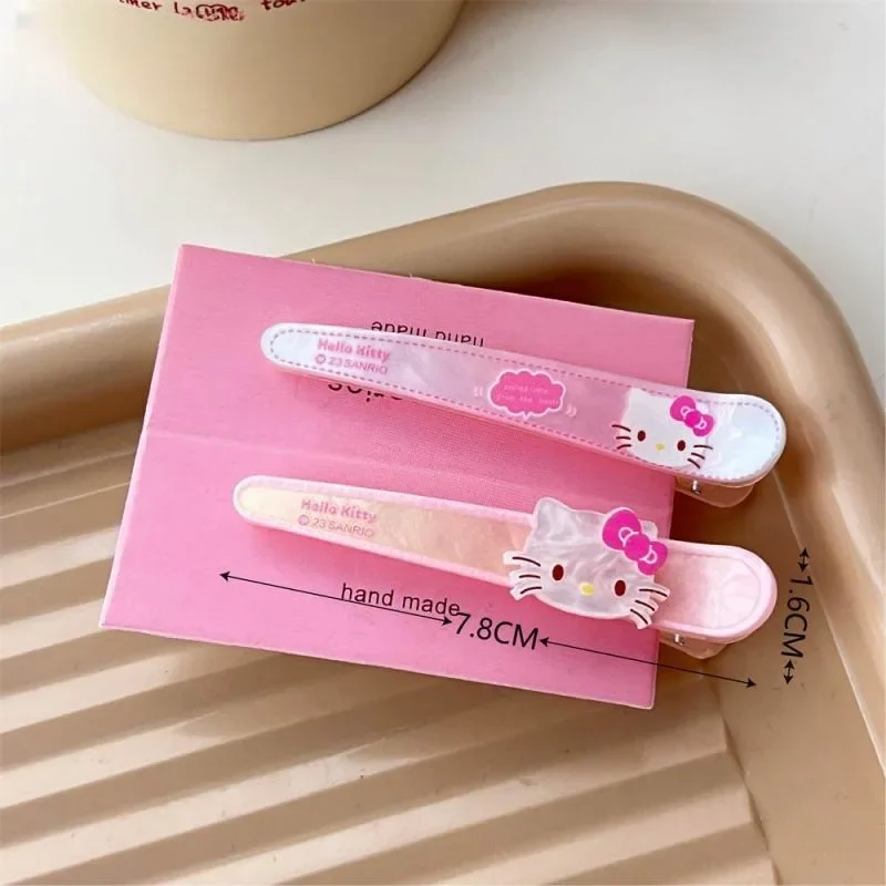 Hello Kitty/ My Melody Gradient Hairpin Cute Cartoon Headgear Versatile Bangs Broken Hairpin Best Friend Children’s Holiday Gift