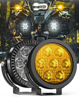 BraveWAY 4.5 Inch LED White/Yellow Work Light For Motorcycle Offroad Truck UTV Vehicle's Driving Lamps Super Bright