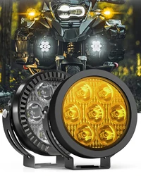 BraveWAY 4.5 Inch LED White/Yellow Work Light For Motorcycle Offroad Truck UTV Vehicle's Driving Lamps Super Bright