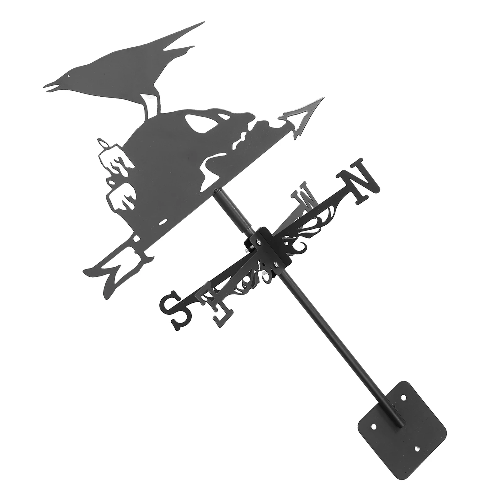 

Iron Weather Vane Wind Direction Indicator Durable Roof Decoration Garden Shed Ornament Metal Weathervane Craft Gift