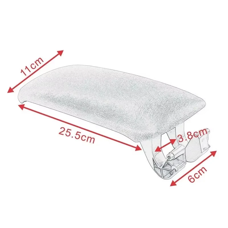 For Audi A3 8p 2003- 2012 PU Leather Black Beige 8P0864245P Car Armrest Pad Cover Leather Latch Lid Center Console Arm Rest - Image 6