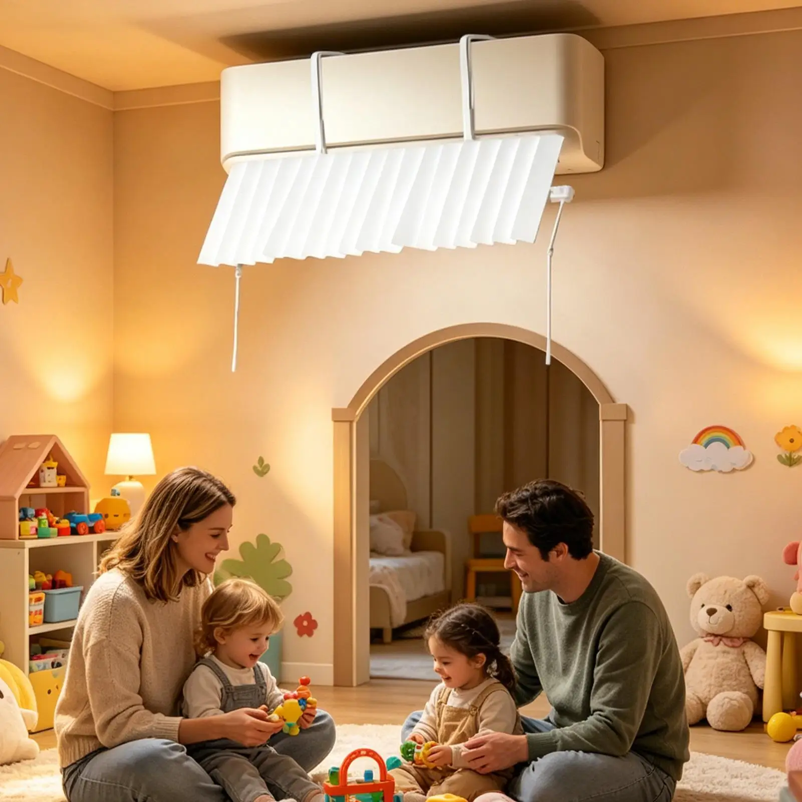 AC Deflector Air Conditioner Airflor Diverter Cover Airflow Control AC Deflector For Home Bedroom Living Room Office Apartment