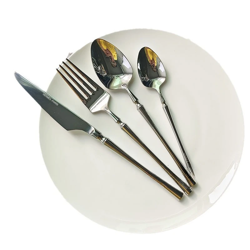 

Thickened stainless steel Western tableware Steak plate set Household hotel steak knife, fork and spoon