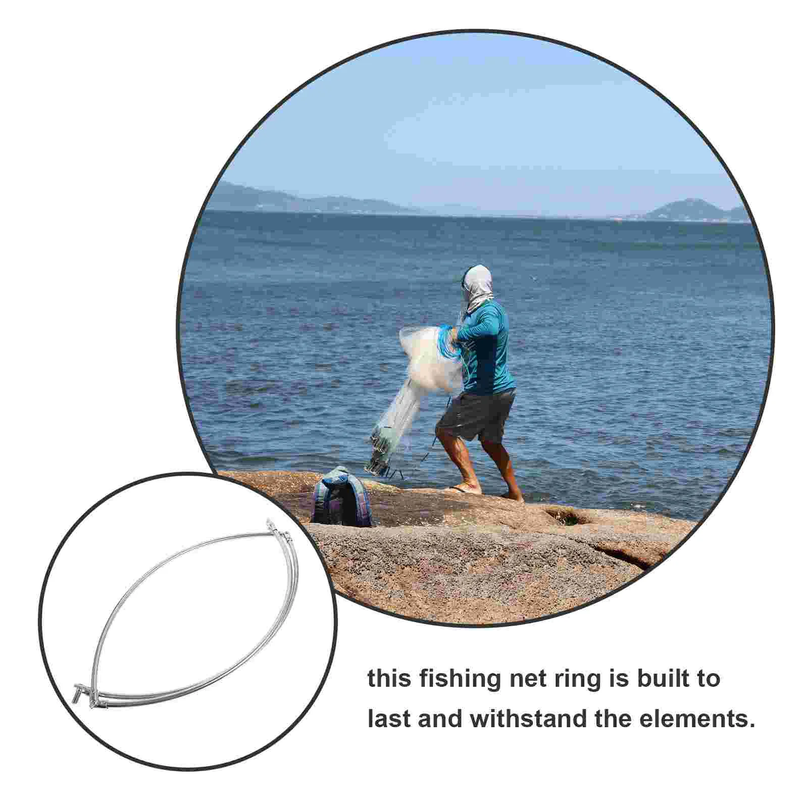 Fishing Net Circle Stainless Steel Fishing Landing Net Circle Dip Nets Ring crab net ring fishing dip circle