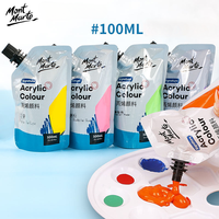 1 Bag Acrylic Color Paint 100ml, Semi-Matte Finish, Suitable for Canvas, Wood, Fabric, Leather, Cardboard, Paper, MDF and Crafts