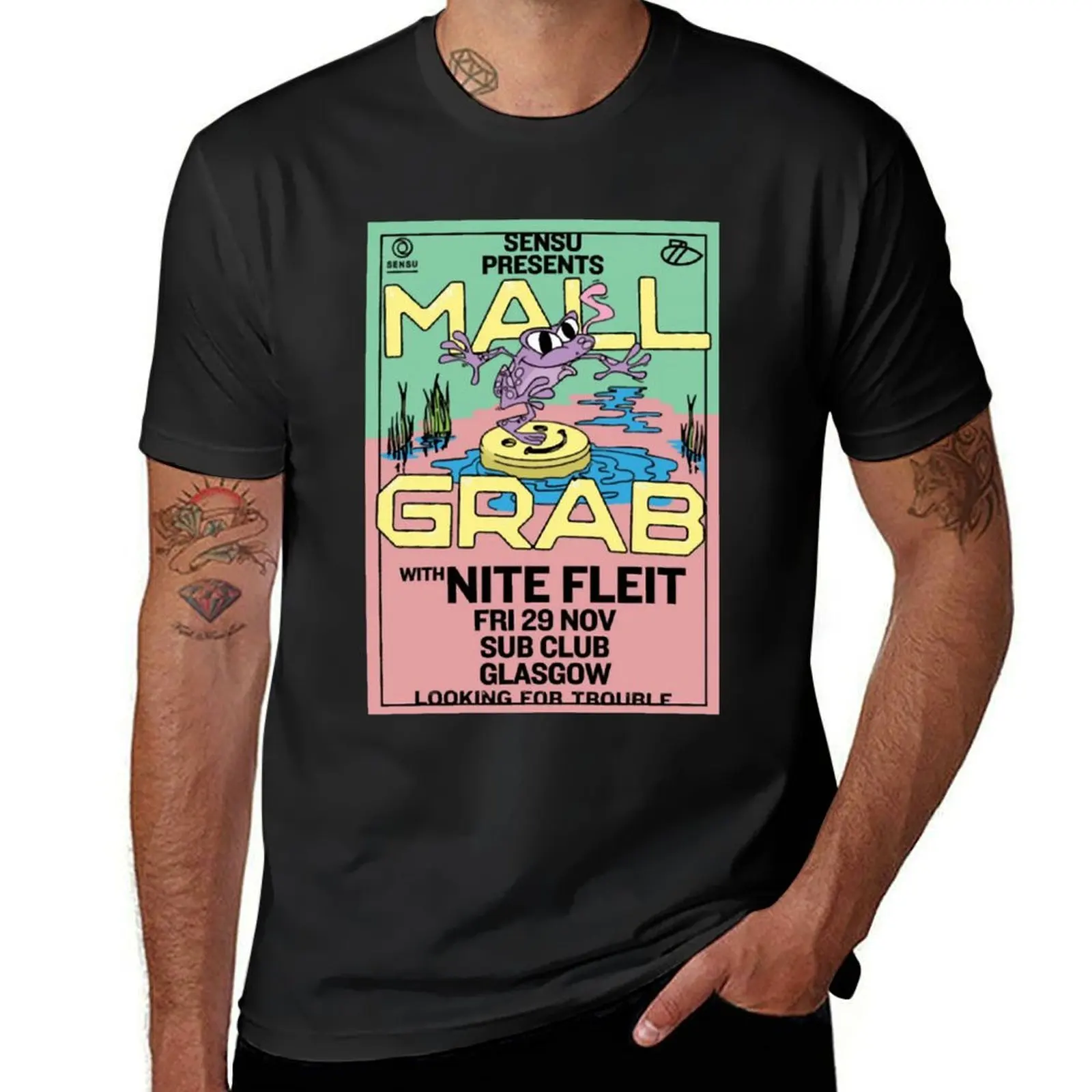 Mall Grab event poster T-Shirt Short sleeve tee sports fans tops blanks men t shirts