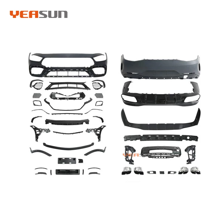 Kit Bodi Penuh Kualitas Tinggi Gaya GT untuk Body Kit Seri Hitam Amg Gt 2018 2019 2020