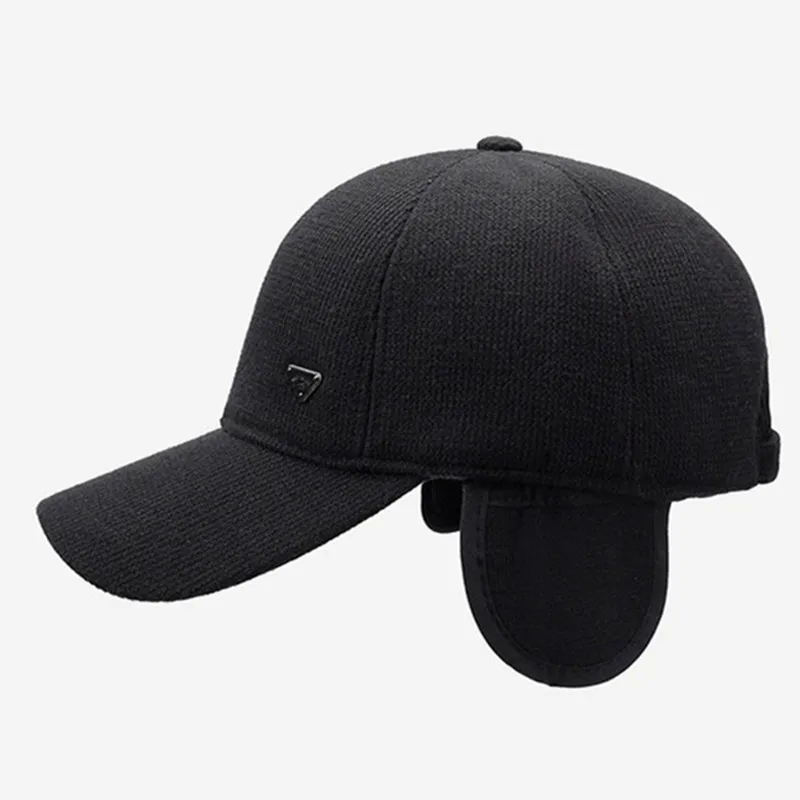 

Snapback Cap New Winter Plush Thickened Warm Baseball Caps For Men Coldproof Earmuffs Hats Ski Hat Golf Cap Men's Cotton Cap 모자