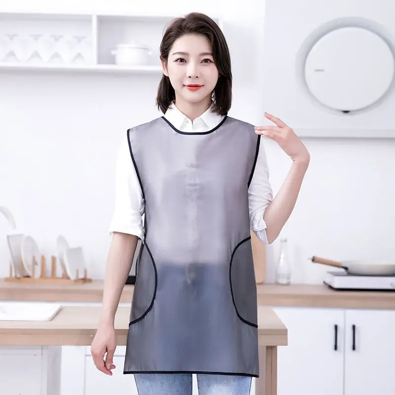 

TPU Waterproof Oil-proof Stain-resistant Apron Shoulder Straps Comfortable Breathable Kitchen Cooking Bib Home Restaurant Use