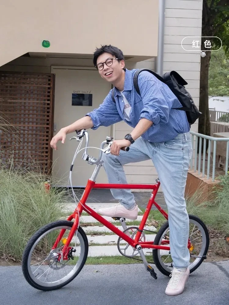 20 Inch Dual Disc Brake S01 Aluminum Alloy Frame Adult 7-Variable Speed Retro Commuter City Bike 20 Inch Wheel 20*1.5 Tire