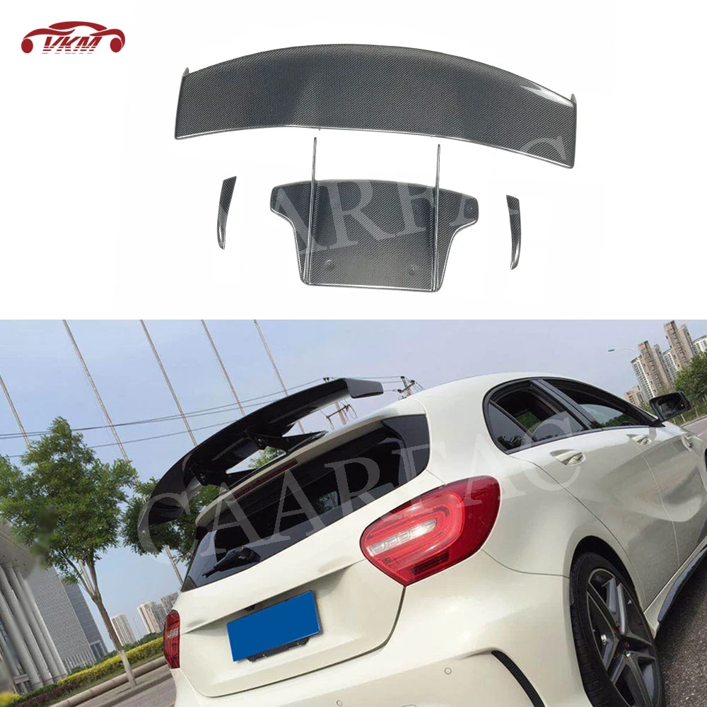 

Carbon Fiber Rear Roof Spoiler Car Racing Wings For Mercedes-Benz W176 A180 A200 A260 A45 AMG Spoiler 2013-2018 V Style