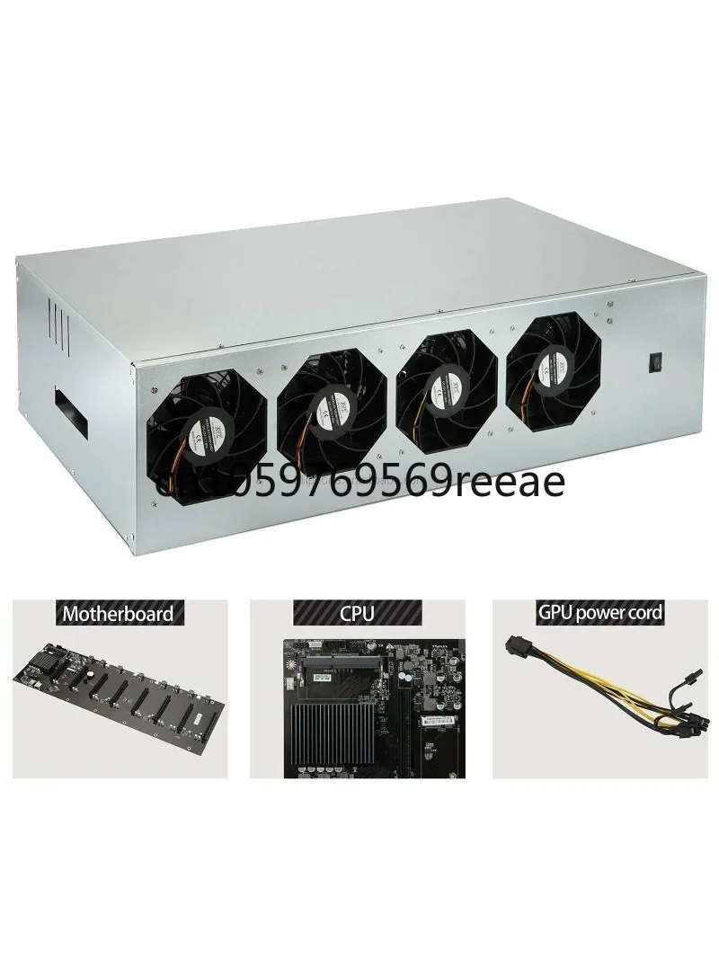 High Efficiency Machine Chassis Motherboard B75 Case Graphic Card Rig Case Box 8 GPU Server Case