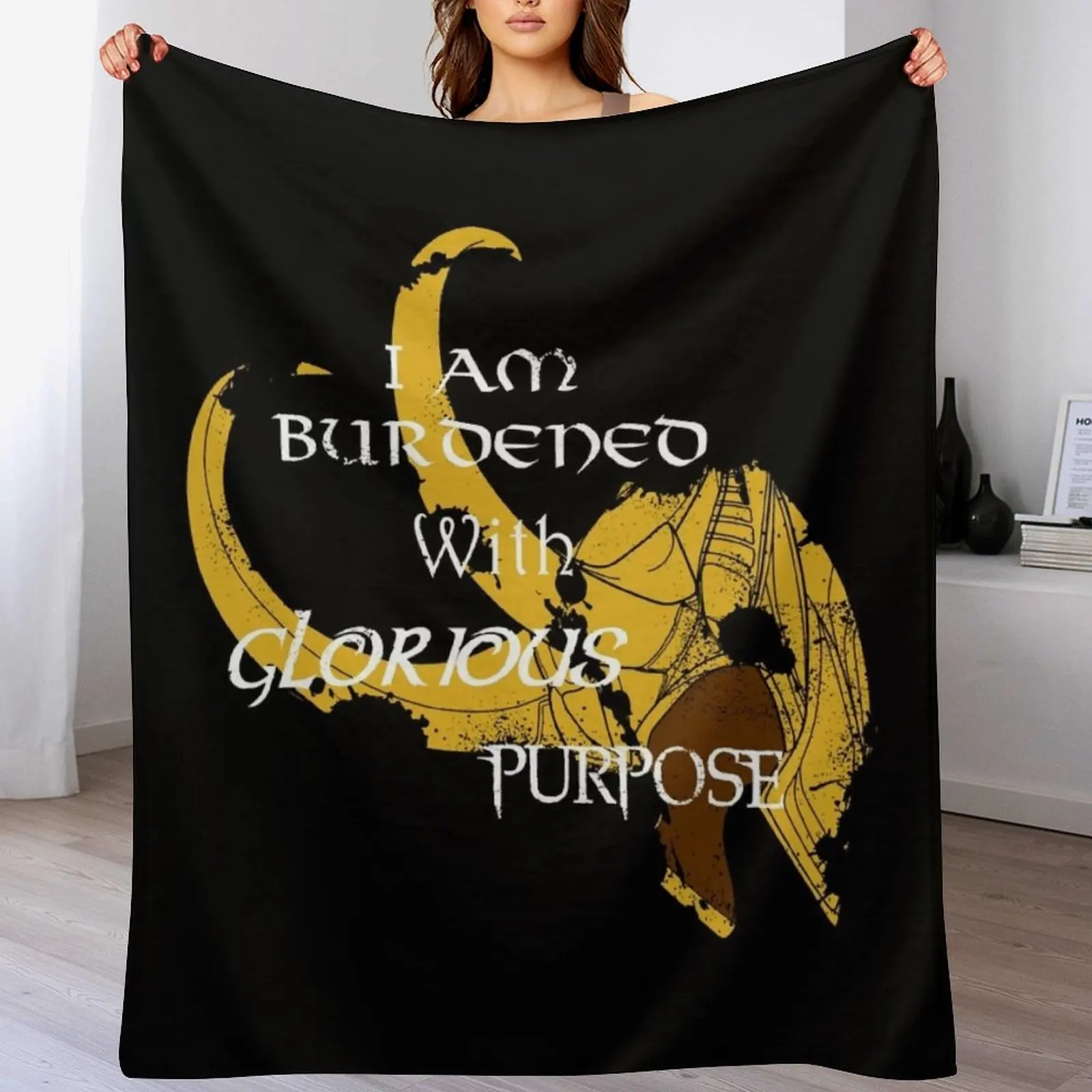 I am burdened with glorious purpose Throw Blanket Sofas Tourist warm for winter Blankets