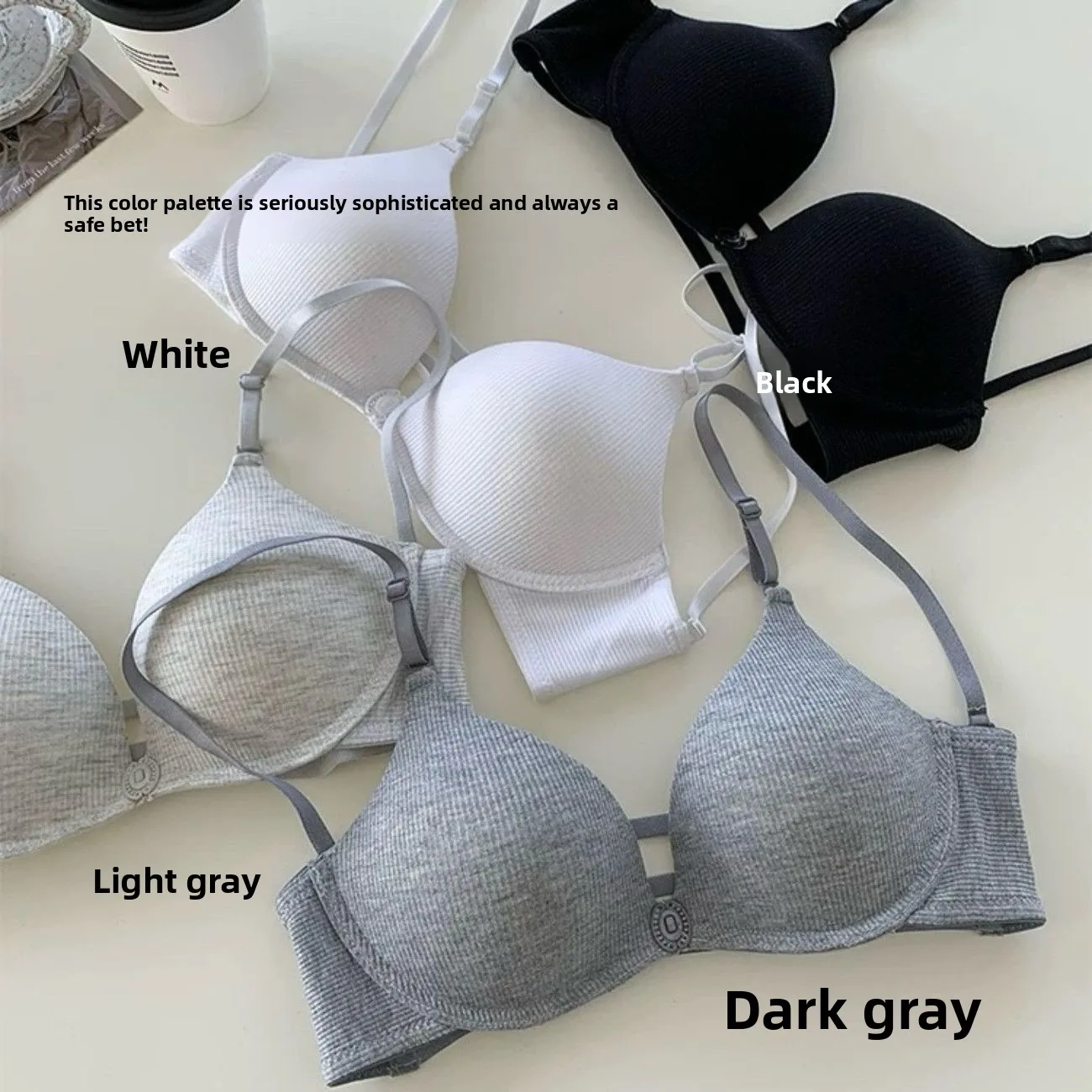Seamless Backless Woman Brassiere U-Shaped Summer One Hand Access Front-Closure Nursing Lady Bra Non-Empty Gathered Support Girl