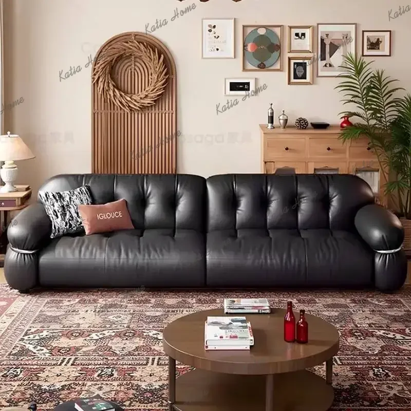 Factory Direct Minimalist Living Room Sofas Aesthetic Black Apartments Luxury Living Room Sofas Lazy Floor Divano Soggiorno Home