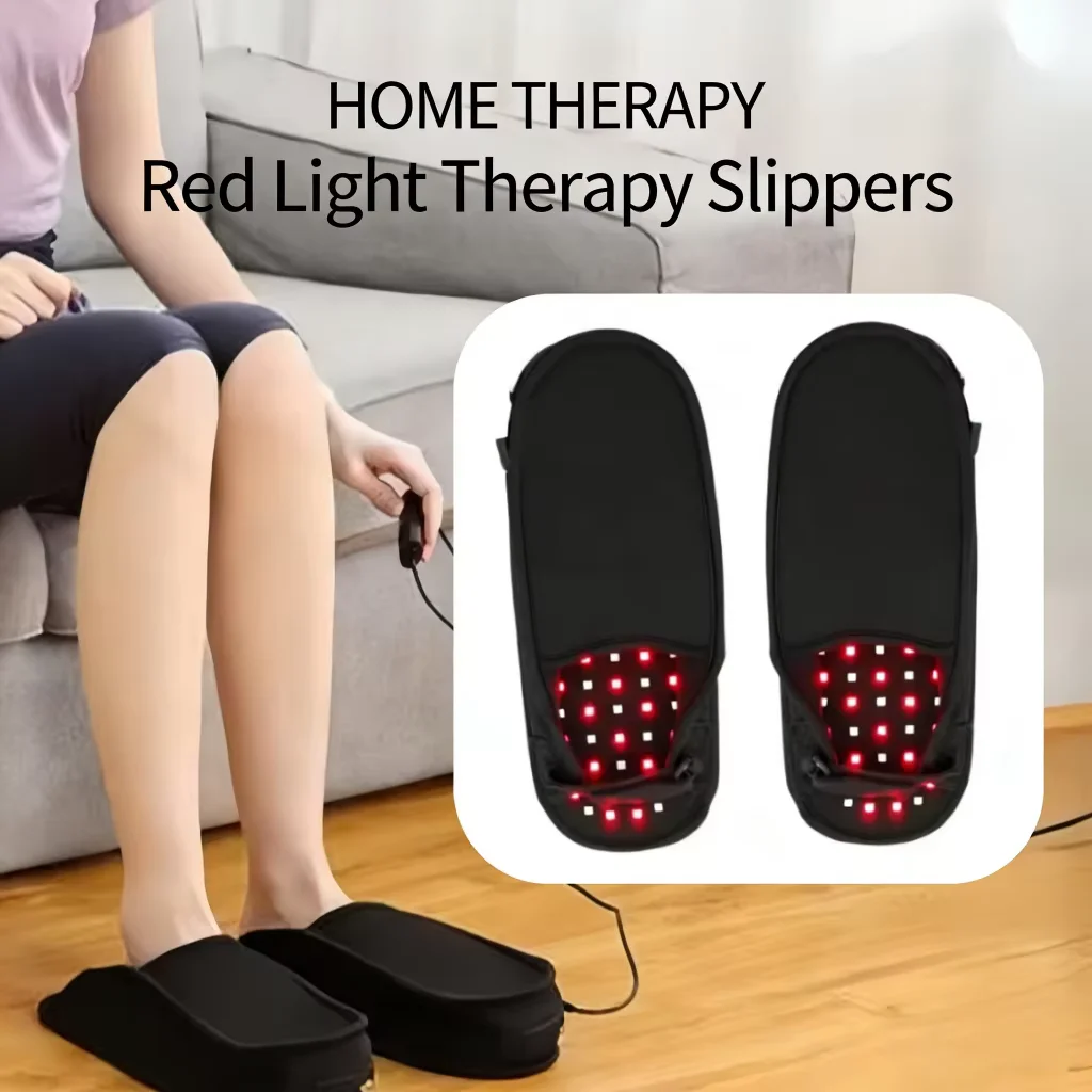 180LEDs Red Light Therapy for Feet 660nm & 850nm Led Near Infrared Light Boots Infrared Light Therapy Shoes Wraps Toes & Ankle