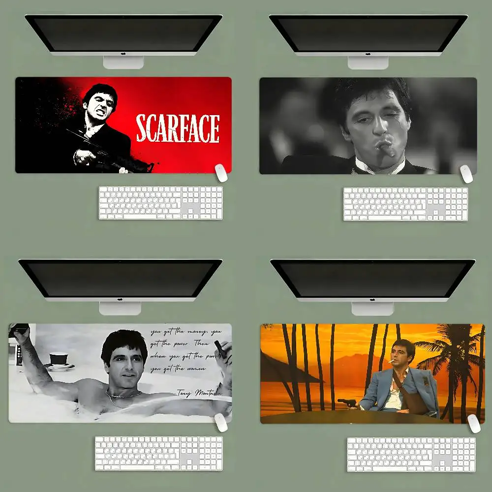

Scarface Tony Montana Mouse Pad Computer Mat Deskpad Laptop Keyboard Mat Office Large Landscape Mousepad