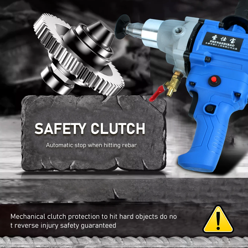 Electric Diamond Core Drill 4300W/4780W High Power Concrete Core Drill Machine Dry Wet Engineering Torque Drilling Tool