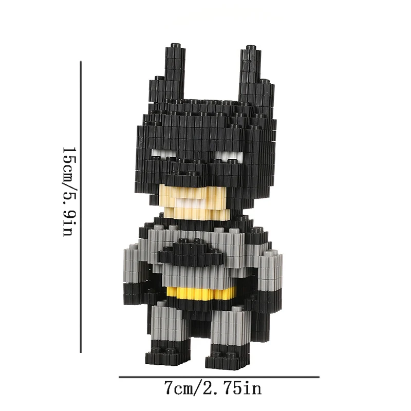 NEW Styles Batman Iron Man Building Blocks Cartoon Anime Figure Image Children Puzzle Assembly Toy Bricks Christmas Toys Gift