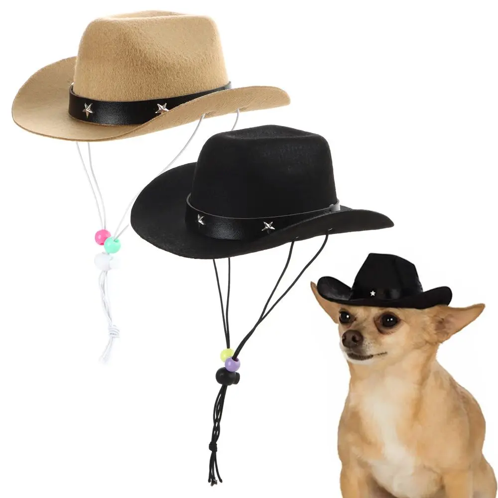 Outdoor-Fotorequisiten Haustierzubehör Hunde- und Katzenmützen Cowboyhüte Kopfbedeckungen für Hunde und Katzen Hundehut für den Sommer