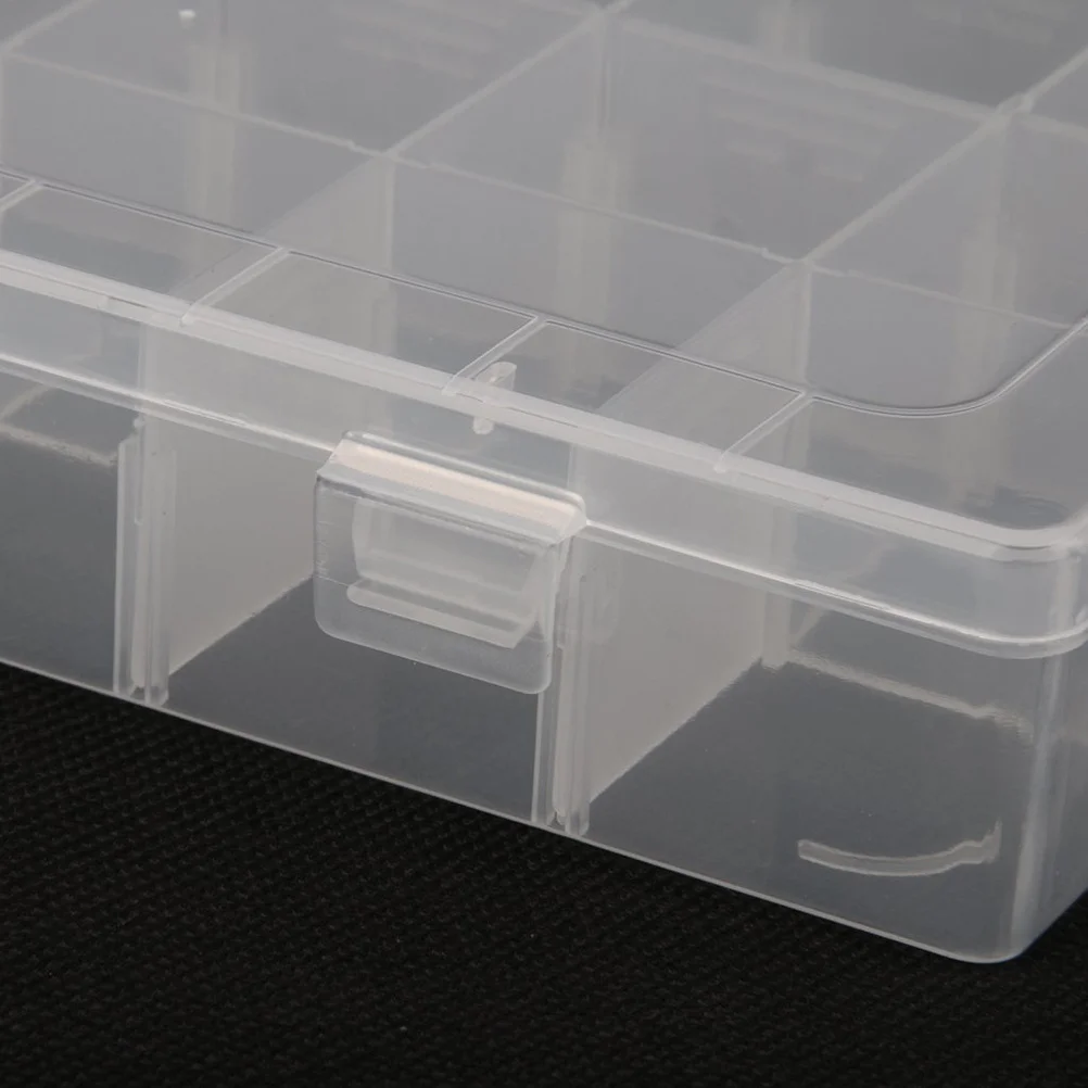 

14 сеток, коробка для хранения ювелирных изделий, 21*17*4 см, прозрачный полипропиленовый материал, съемные разделители, регулируемые для серег, колец, бусин, таблеток