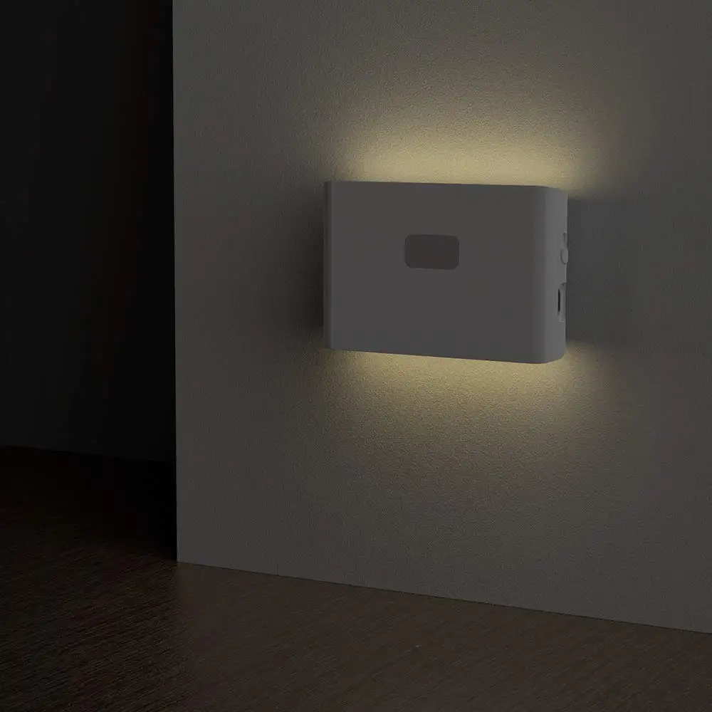 LED Smart Night Light Motion Sensor USB Charging Cabinet Magnetic React In Chain For Corridor Bed Bottom Removable Magnetic