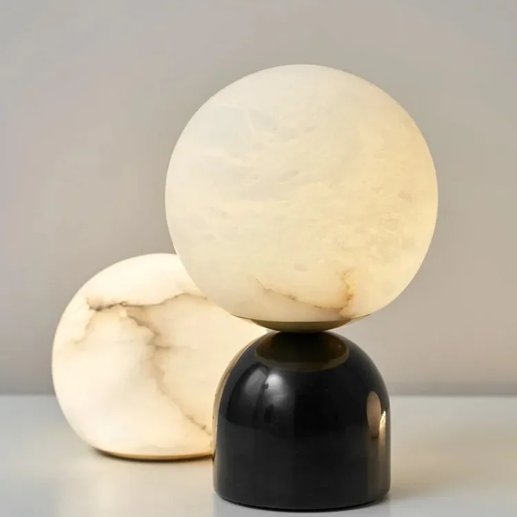 DurableTable Lamp Snowflake Stone Marble Designer Modern Light Luxury Living Room Bedroom Decoration Atmosphere Light