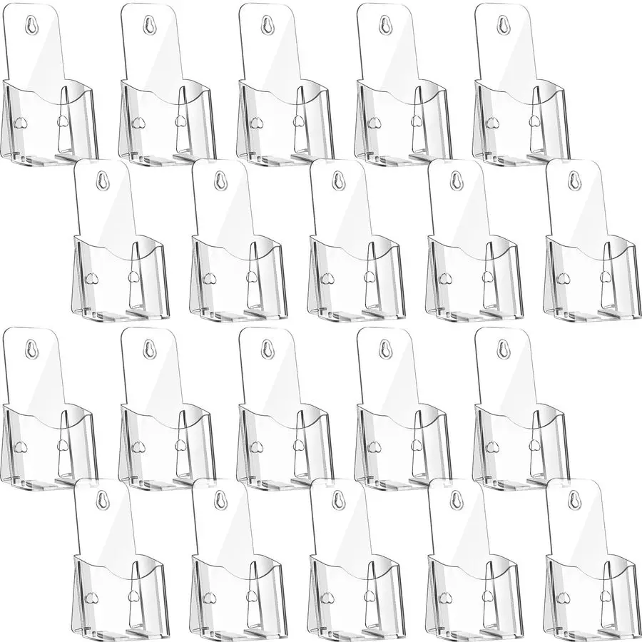 

20 шт. акриловый держатель для брошюр, стойка 4 x 8 дюймов, держатель для карт, прозрачные держатели для брошюр, подставка для продавцов, брошюр, тресс