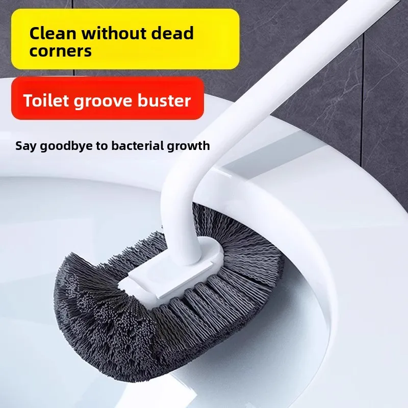 

Long Handle Toilet Bru Set of 2 Household Batoom Cleaning Tools Soft Bristle Wall Mounted Toilet Brues for Home Use